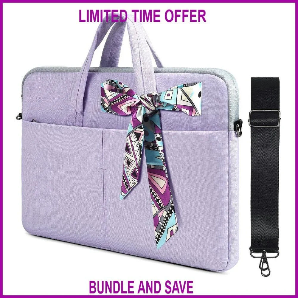 17.3 Inch Laptop Shoulder Sleeve Bag Waterproof Briefcase Multi-Pocket